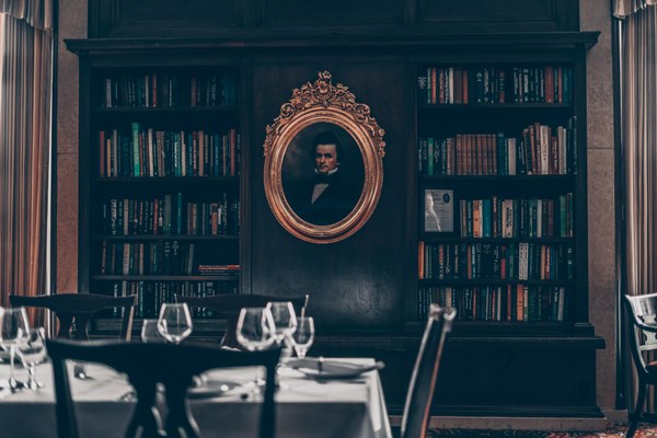 The library dining room at The Buffalo Club
