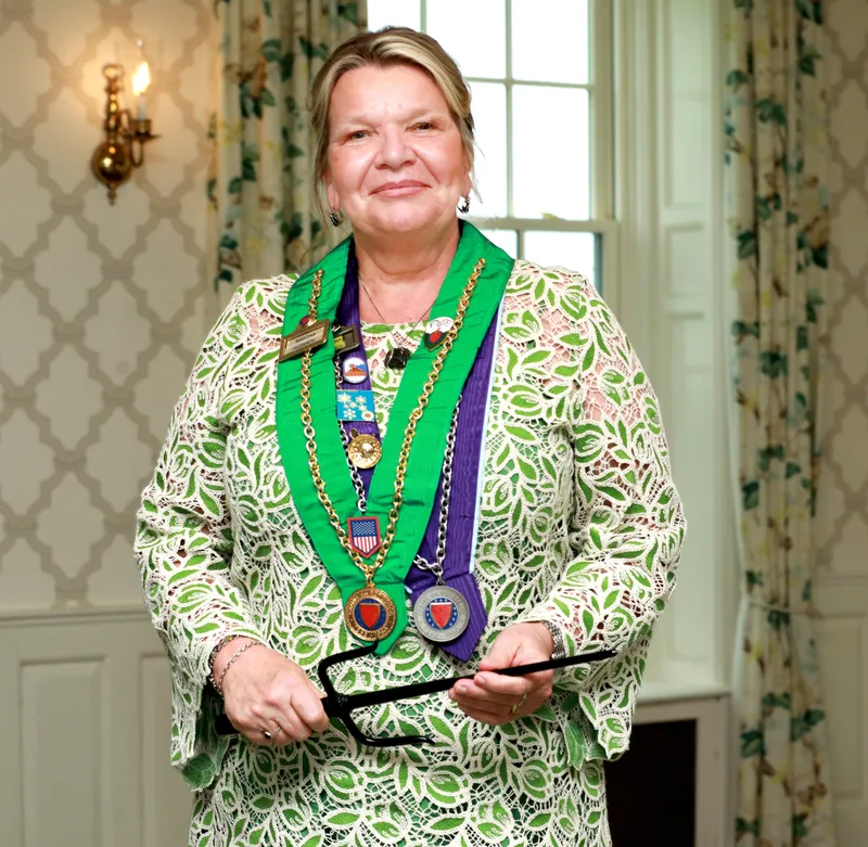 Bailli-elect in formal portrait with ceremonial collar