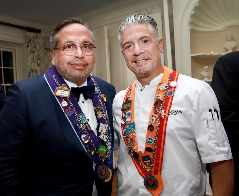 Officer and Chef Piazza together in their ribbons