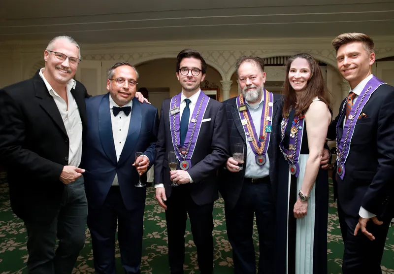 Chaîne officers and members gathered during the cocktail reception