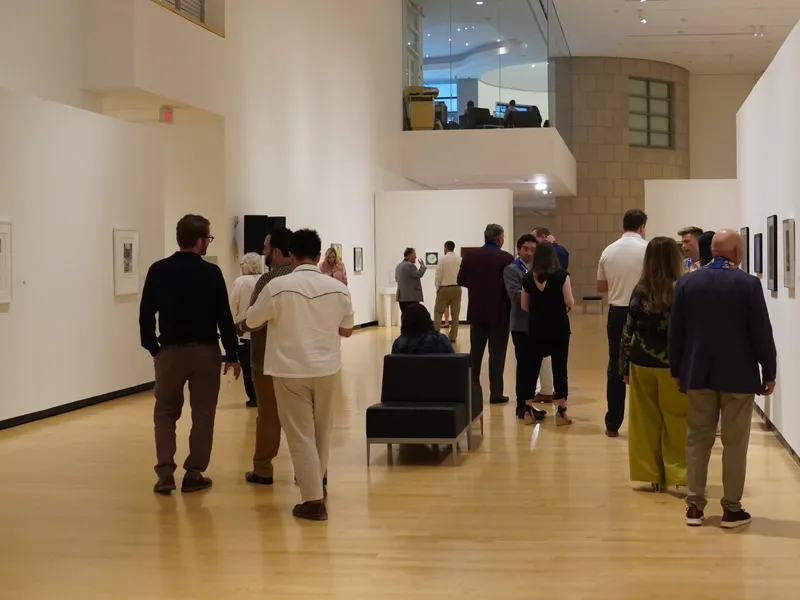 The bailliage exploring the museum's galleries