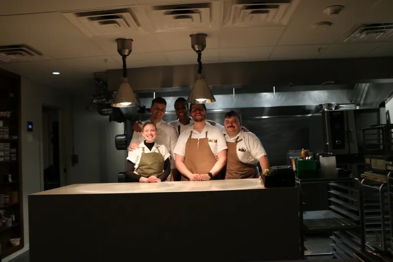 The Fairbanks kitchen team behind the pass