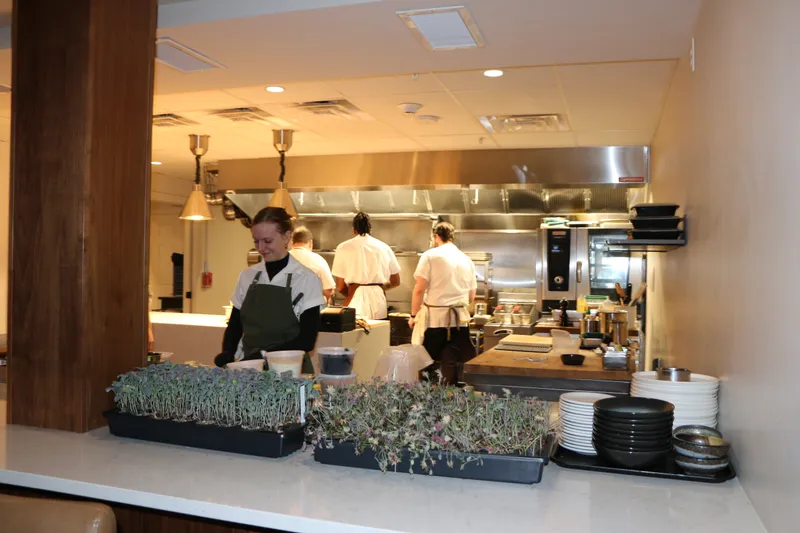 Chefs at work in Fairbanks' open kitchen